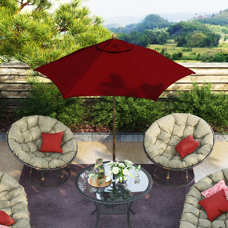 Parasol de marché Henry Street, Brique - polyester