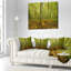Coussin vert paysage d'automne imprimé vert paysage-1859298081-1859298077