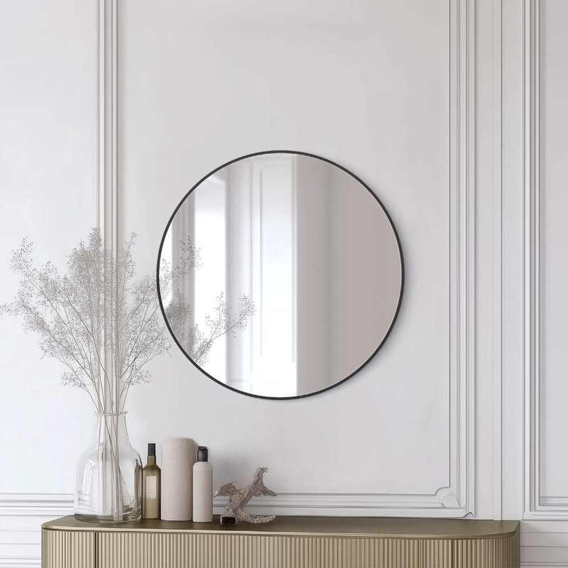 Miroir mural incassable Premium Premium, Noir mat, 28 po x 28 po