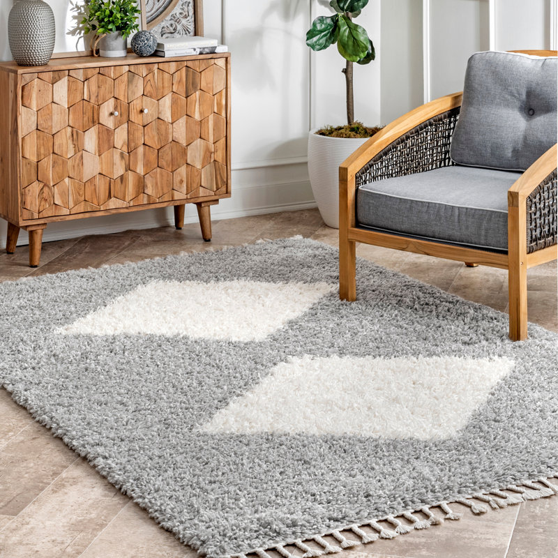 Tapis carré gris Herald, Rectangle 5 pi 3 po x 7 pi 7 po