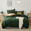 Ensemble de housse de couette en microfibre vert foncé 3 pièces Nayoroom-87654441