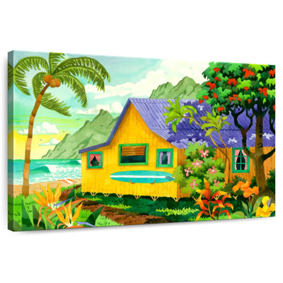 Cabane jaune au paradis
