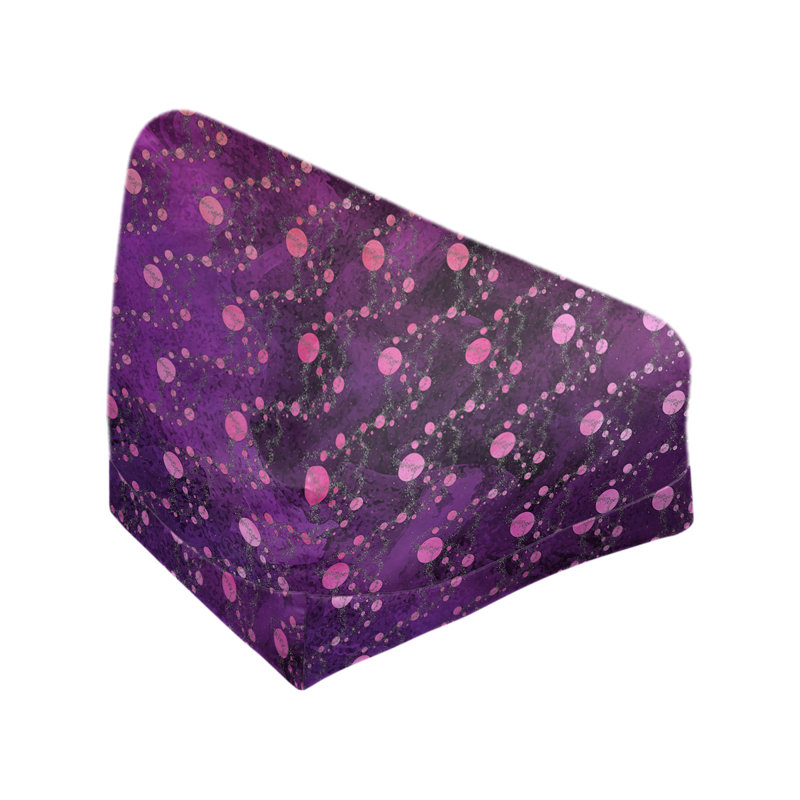 Fauteuil sac de pois Leffel, H 27 po x l 30 po x P 25 po, Pouf fauteuil, Mauve / Rose