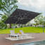 Sadi 3.7m Square Cantilever Parasol With Base-605330994