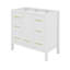 Meuble-lavabo 36 po avec structure en bois massif et 5 tiroirs-1220985555