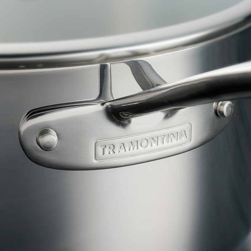 Tri-Ply Clad Stainless Steel 8-Piece Cookware Set with Glass Lids
