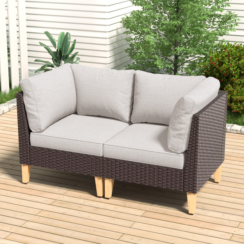 Tuule Patio Accent Chair with Cushions, Beige