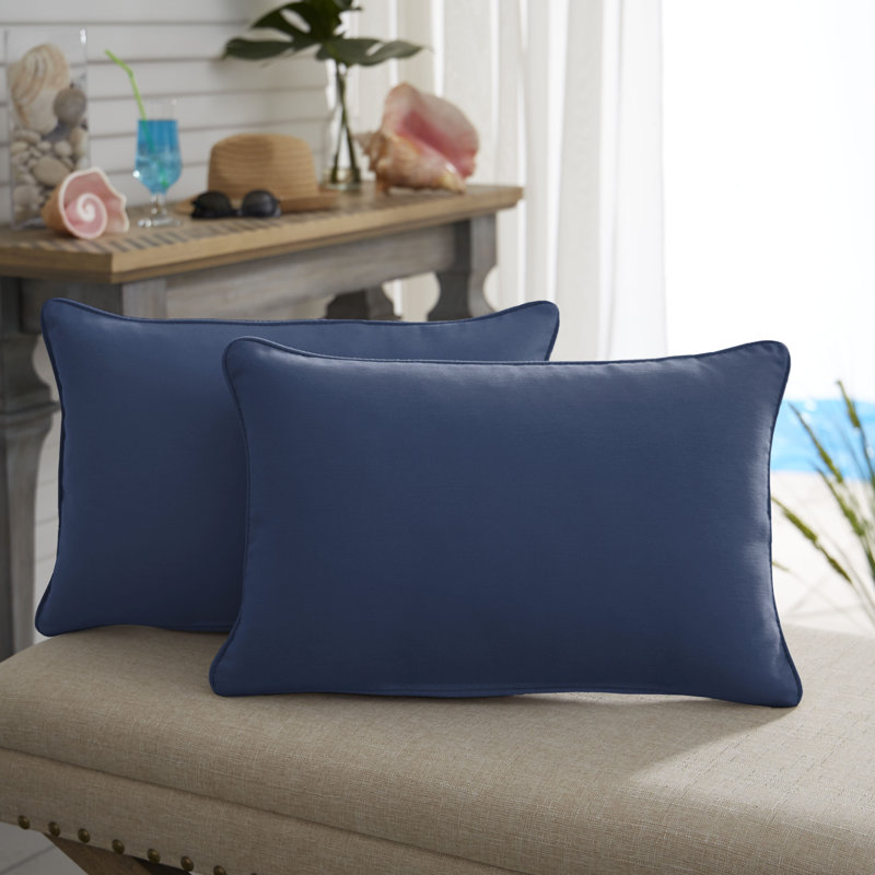  Housse et coussin d'extérieur pour l'extérieur, Toile bleu marine Sunbrella®, 12 po x 18 po