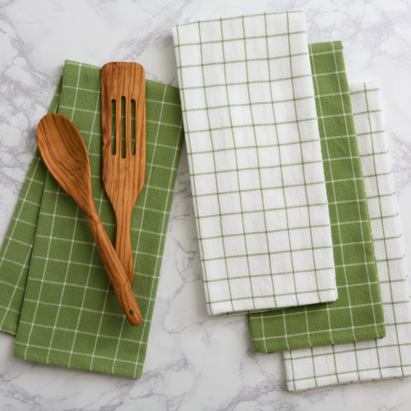 Printed Microfiber Dishtowel Set/4, Green
