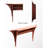 Minimalist Walnut Wall-Mounted Console Table with Open Shelf-393971533-393971530