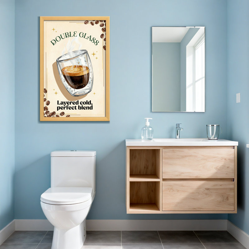 Mélange à froid en verre à deux couches pour aliments et boissons, H 18 po x l 12 po, Toile tendue, Ne s’applique pas