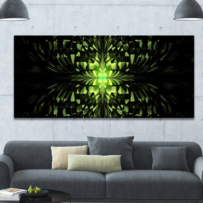 « green papillon on black », impression sur toile tendue