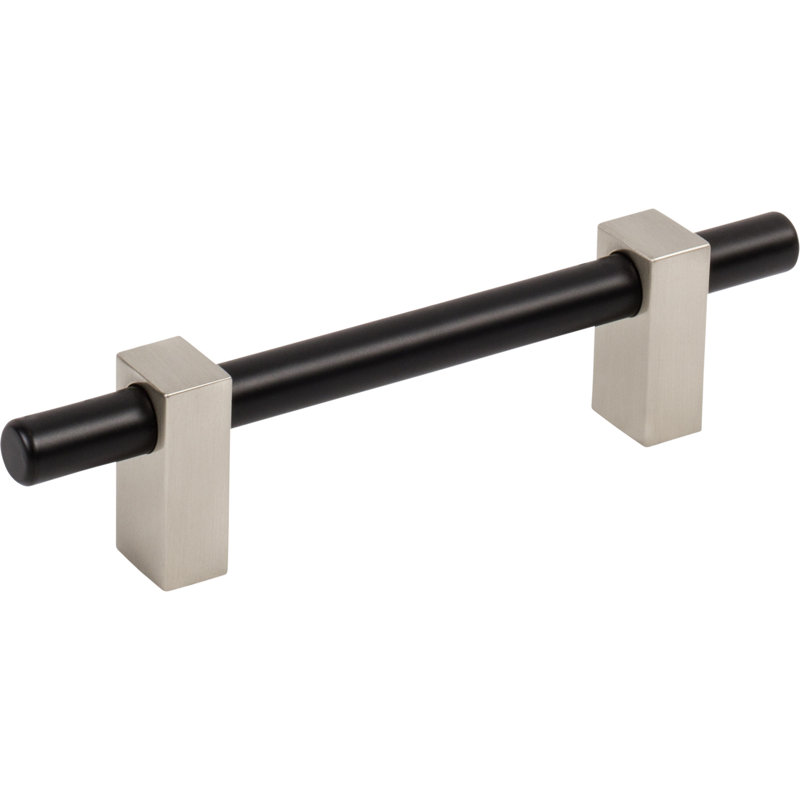 Larkin Bar Pull, Matte Black/Satin Nickel, 3 3/4″