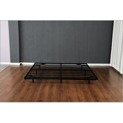 Queen Size Floating Bed Frame With LED Lights, Metal Platform, Stable And Silent, No Box Spring Required, Easy To Assemble