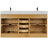 66'' Double Bathroom Vanity with Drawers, Shelf, Outlet, and Engineered Marble Top-2010840389-2010840393