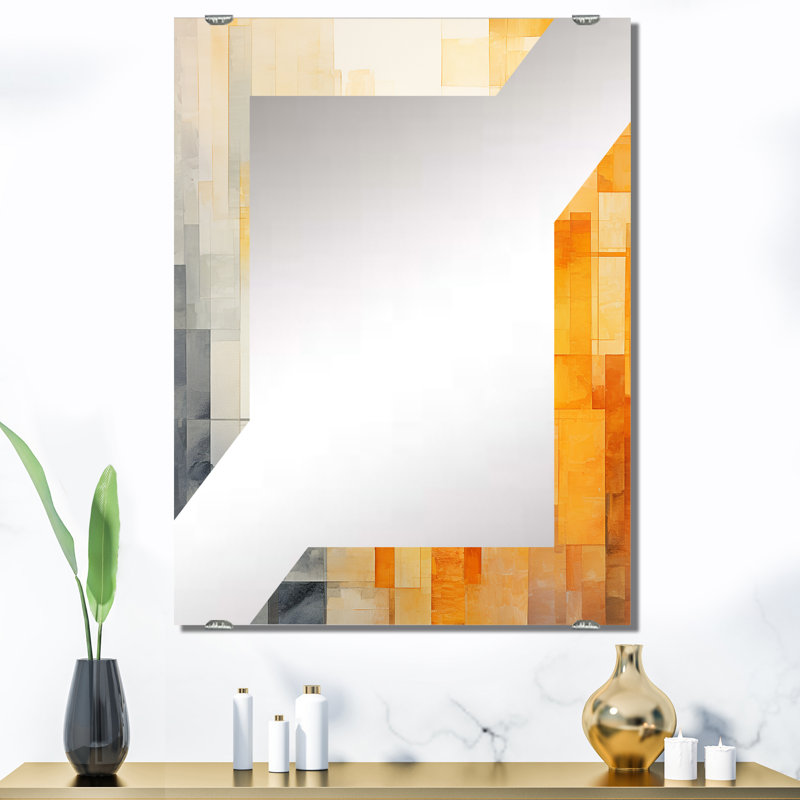Panneaux solaires Sunlight Collage III - Miroir mural à grand collage abstrait MIR136029, 40 po x 30 po