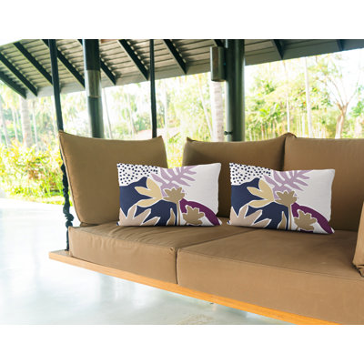  Housse et insert de coussin rectangulaire en polyester pour l'intérieur et l'extérieur