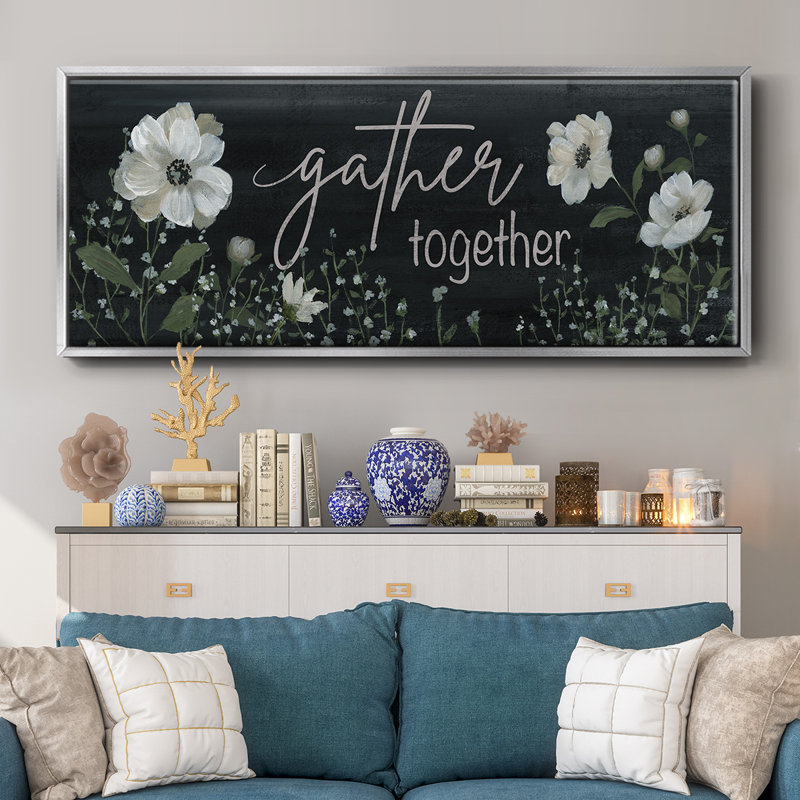«Gather Together», toile encadrée, H 24 po x l 60 po