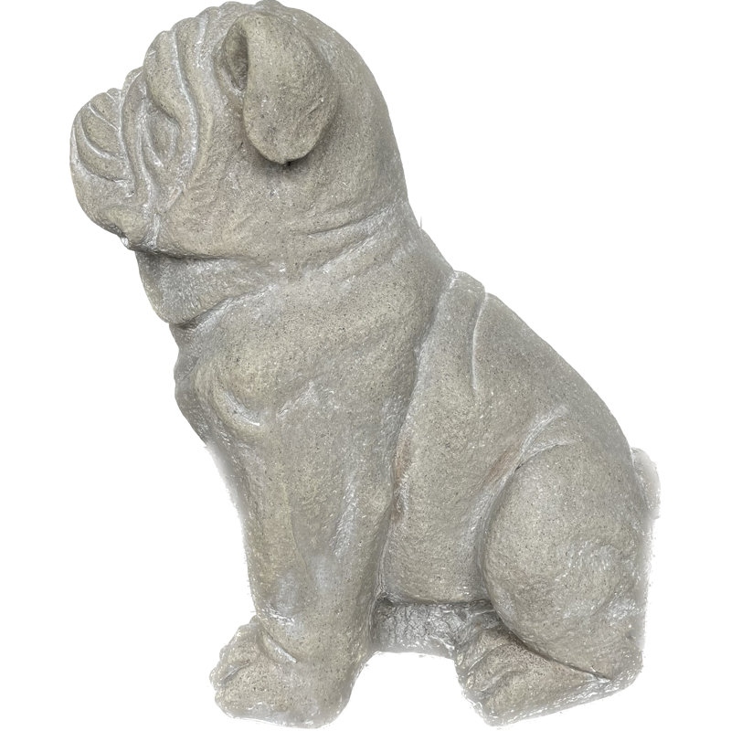 Statue de jardin assise, Gris