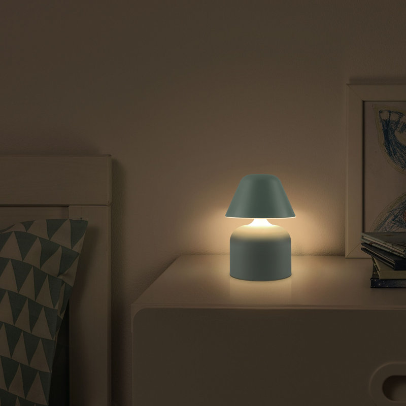 Cordless Metal Desk Lamp,touch Sensor Control Led Table Lamp,3 Way Dimmable Nightstand Lamp, Green