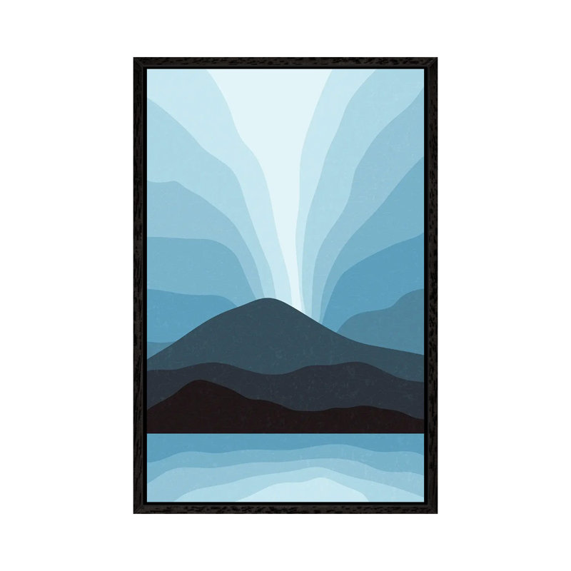 Blue Mountain Vibes III by Jay Stanley - Gallery-Wrapped Canvas Giclée on Canvas, Black Floater Frame