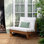 Chaise de terrasse avec coussins Louise