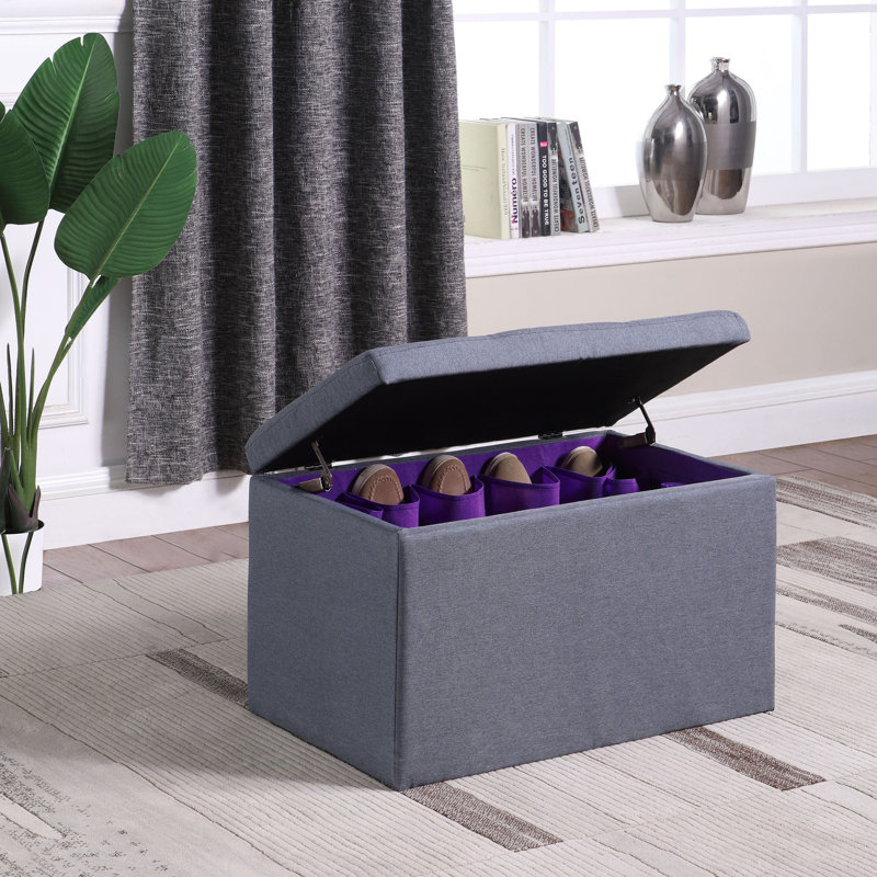 Banc de rangement pour chaussures 18,5 po, gris tourterelle