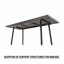 Table de salle à manger rectangulaire extensible 55,12 à 70,87 po, pouvant accueillir 4 à 6 personnes, équipée de 4 chaises de salle à manger rembourrées en tissu polyuréthane épais, d'une table de cuisine et de chaises avec pieds en métal noir