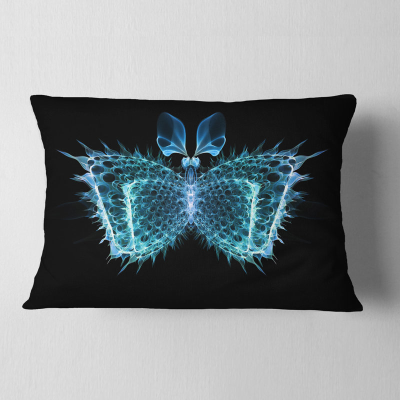  Coussin lombaire abstrait papillon abstrait fractal
