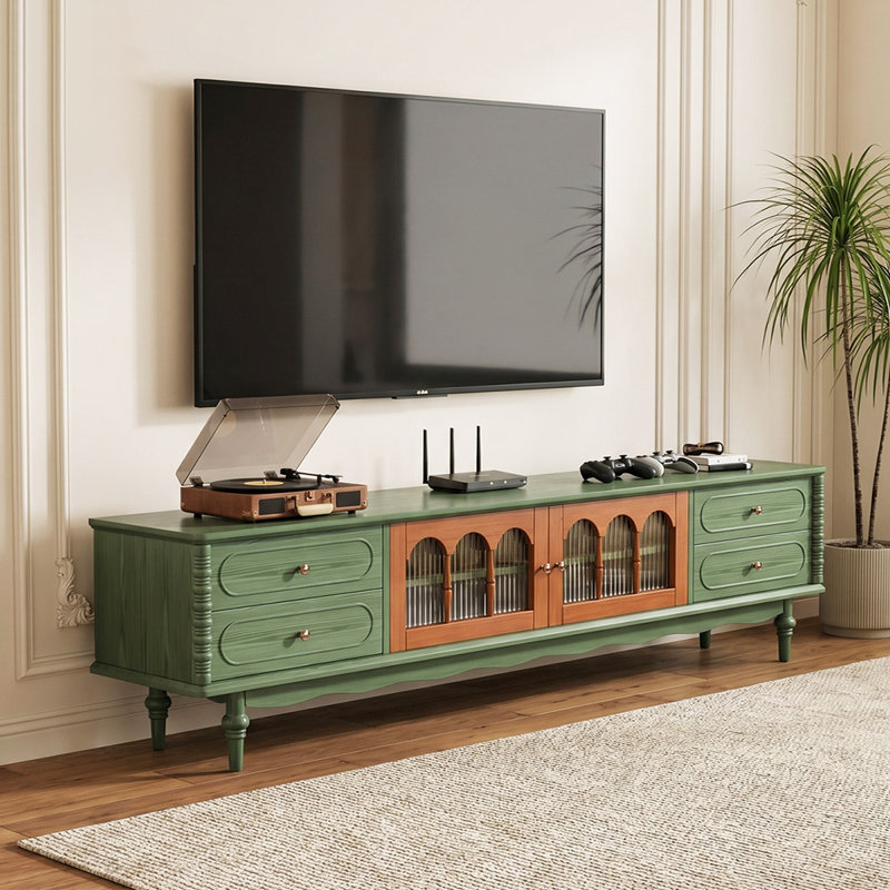 Meubles télé modernes en bois massif vert, 94.49