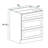 Standard Kitchen Cabinet 3 Drawer Base 12"/15"/18"/21"/24"/27"/30"/36"W x 34.5"H in White Shaker-91755175