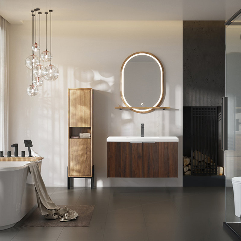 36'' Single Bathroom Vanity with Poly Marble Top