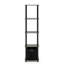 Evianna Shelving Unit Bookcase with Fabric Bin-1543924064