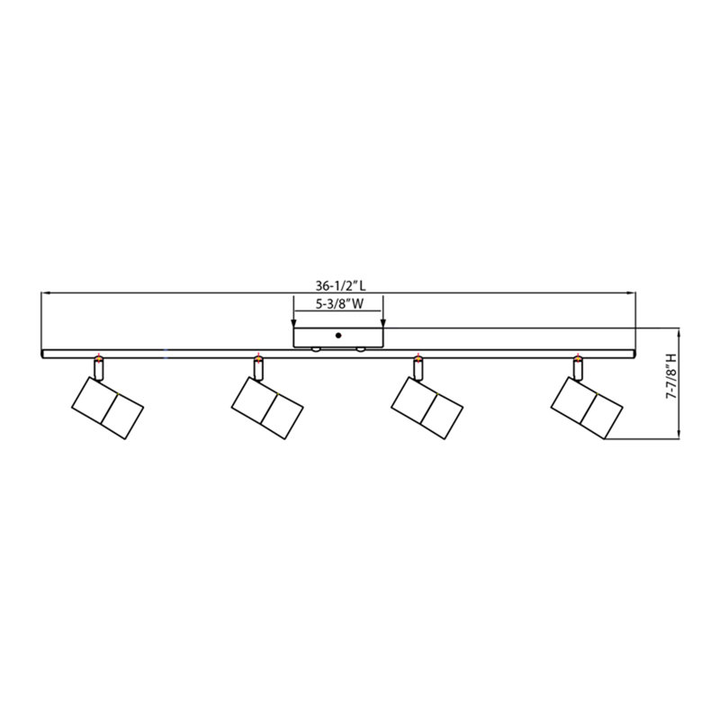 Ensemble de rail d’éclairage 4 lumières Gramercy