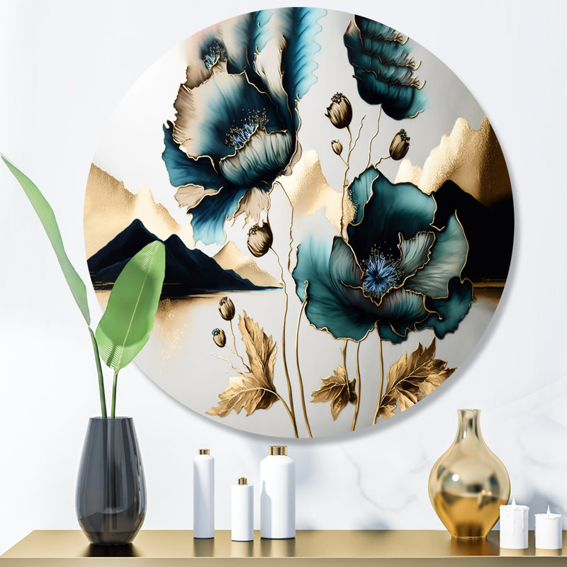 Glam Plants & Flowers Wall Decor on Metal, 16" H x 16" W x 1" D