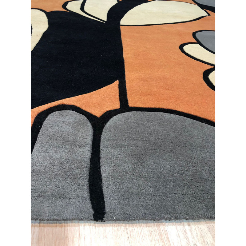 Tapis multicolore en laine touffeté à la main Mira Freya
