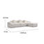 Canapé d'angle à compression, canapé moderne Cloud 3 places en velours côtelé beige pour la maison-795828704