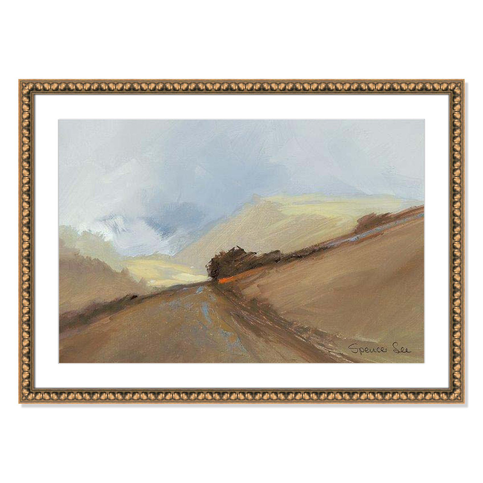 Heaven And Earth II by Spencer Lee, Gold Framed, 26.5" H x 36.5" W x 0.75" D