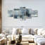 Ensemble de 5 pièces indigo et gris sur toile In The Clouds-726728045