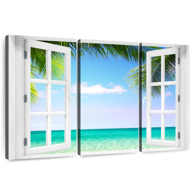 Gillard Window To Turquoise Beach, 20" H x 33" W