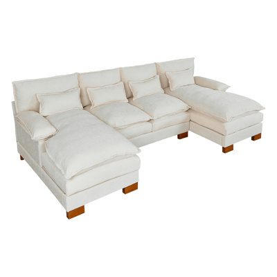 Canapé modulaire en U en chenille 3 pièces 112 po Trego