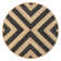 Adwin Two-Tone Chevron Round Jute Black/Natural Rug