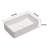 21"X14" White Ceramic Rectangular Vessel Bathroom Sink