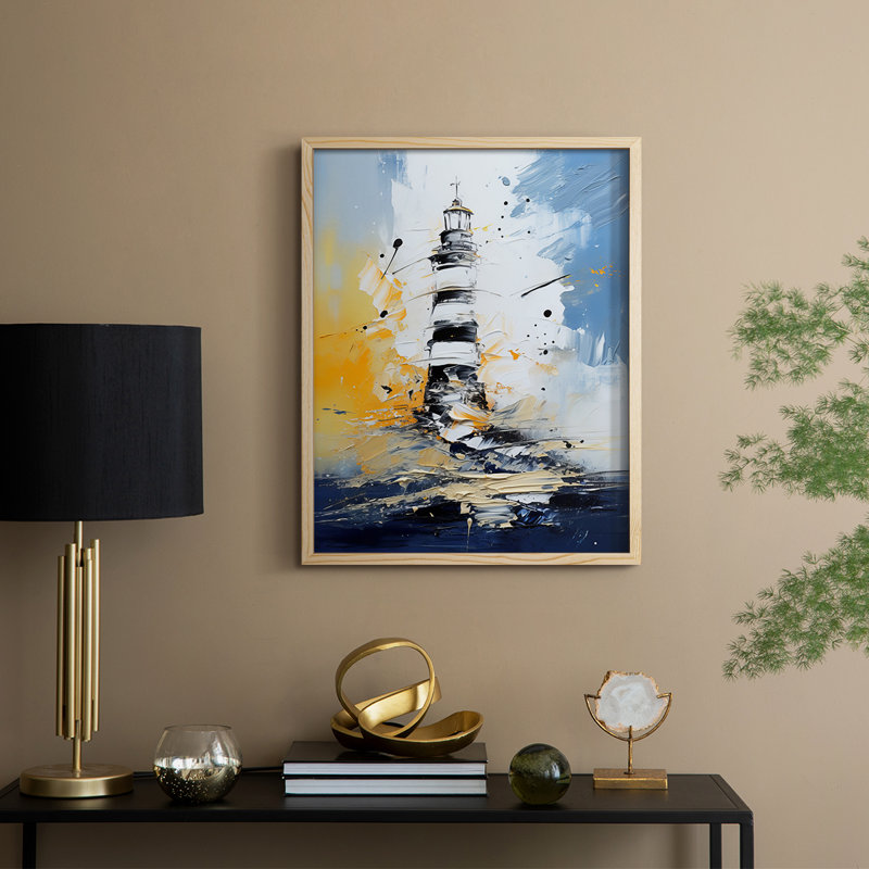 NAUTICAL Series Dxxi, reproduction encadrée - bois massif, Naturel, H 11 po x l 9 po