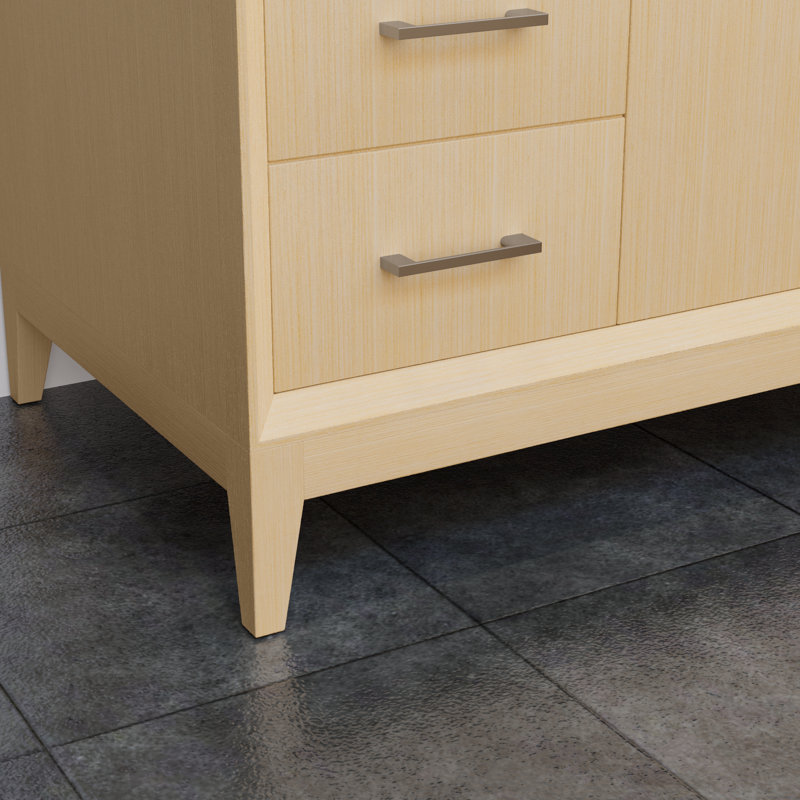 Janna 47.5" Freestanding Single Bathroom Vanity Base Only, Brushed Nickel