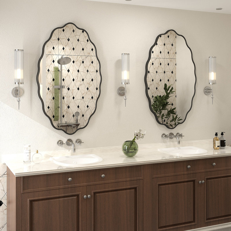Miroir mural Amara Wavy, 40 po x 24 po