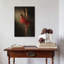 «Red Fan Ballet Dancer», reproduction d'art murale contemporaine abstraite-433014361