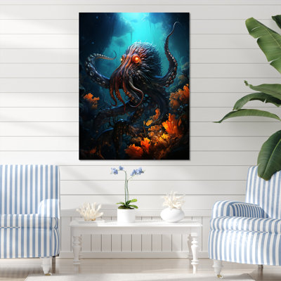 Superheros Octopus Warrior sur impression sur toile