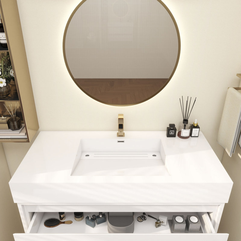 Victoria 42''Bathroom Vanity Base, Glossy White