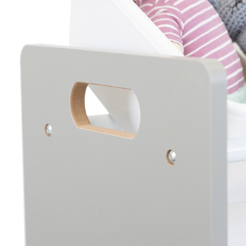 Rangement pour jouets Eveleth, Gris / blanc